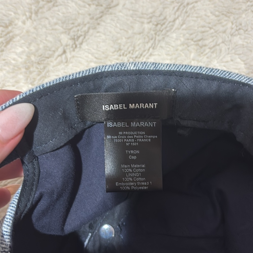 Isabel Marant Tyron Hat in Light Blue - Picture 5 of 5